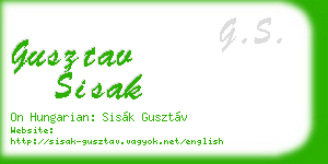 gusztav sisak business card